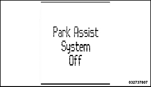 Park Assist System OFF