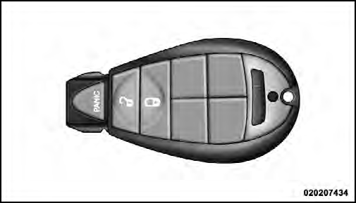 Key Fob With Three-Button RKE Transmitter