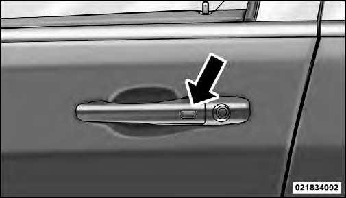 Outside Door Handle Lock Button