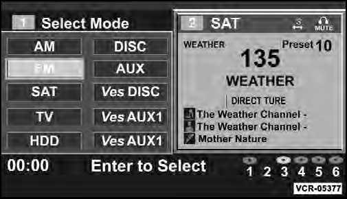 Select FM Mode On The VES screen
