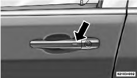 Outside Door Handle Lock Button