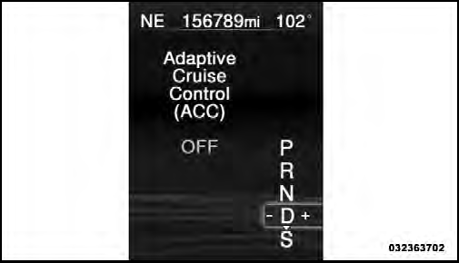 Adaptive Cruise Control (ACC) OFF